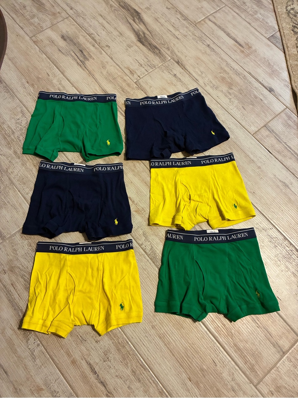 Polo Ralph Lauren Kids Size Small Child 100% Cotton Six Pack Boxer Briefs New